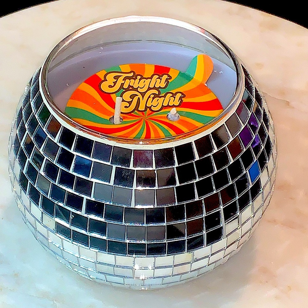 DW HOME CANDLE FRIGHT NIGHT DISCO BALL GOODIES RICHLY SCENTED NEW 15.8 oz 2 WICK